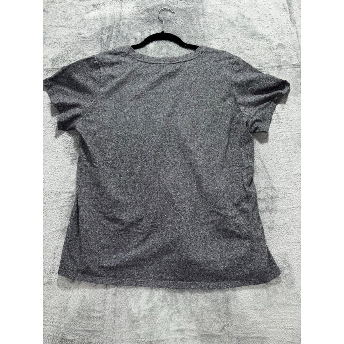 Calvin Klein Performance 1X Gray Womens V-Neck Tee Casual Athleisure Shirt
