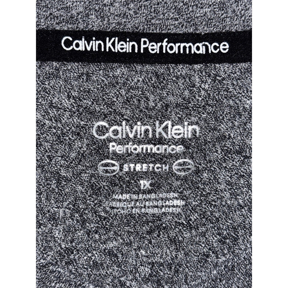 Calvin Klein Performance 1X Gray Womens V-Neck Tee Casual Athleisure Shirt