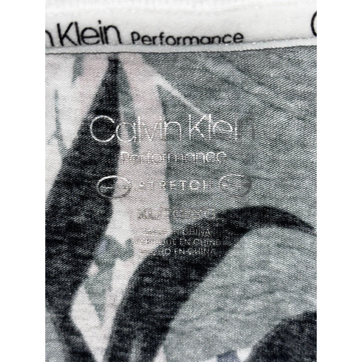 Calvin Klein Performance XL Womens Palm Print Raglan Top Casual Boho Shirt