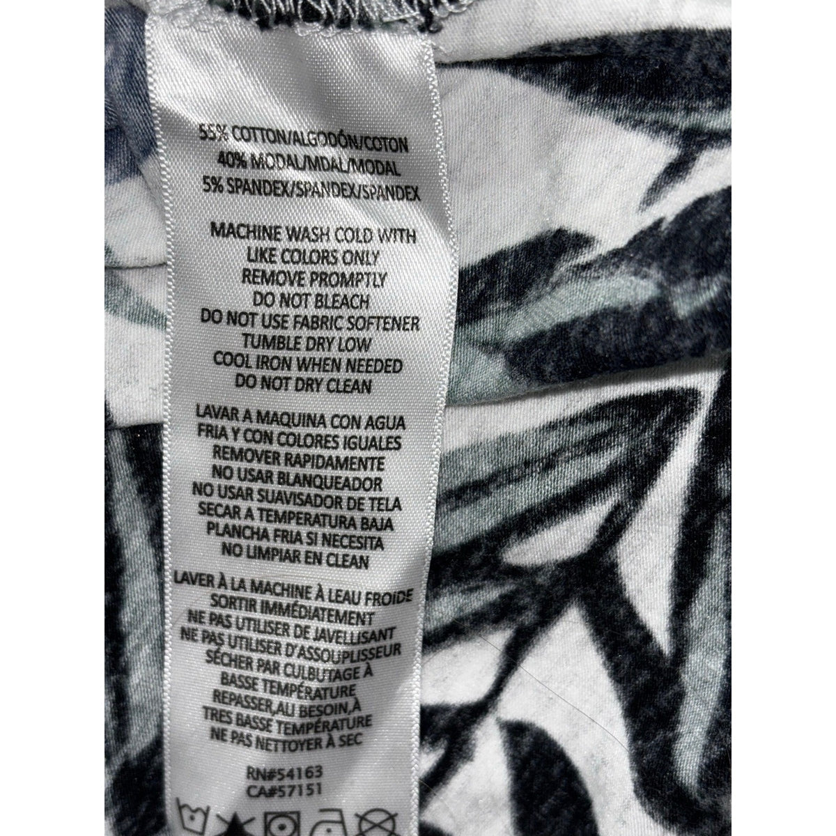 Calvin Klein Performance XL Womens Palm Print Raglan Top Casual Boho Shirt