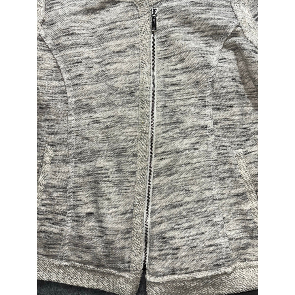 Calvin Klein Performance Womens L White Space Dye Zip Cardigan Jacket Athleisure