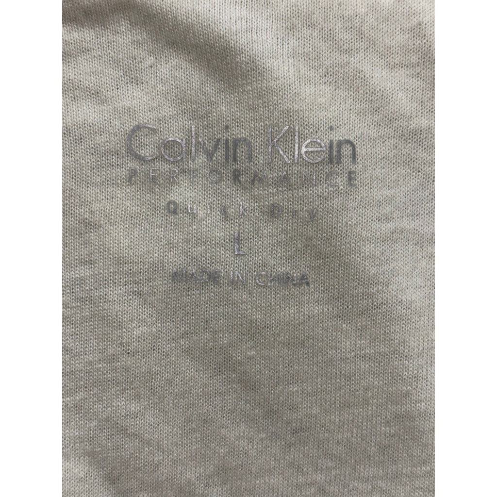 Calvin Klein Performance Womens L White Space Dye Zip Cardigan Jacket Athleisure