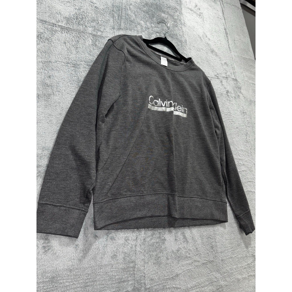 Calvin Klein Sleepwear Womens XL Gray Crewneck Sweatshirt Casual Cozy