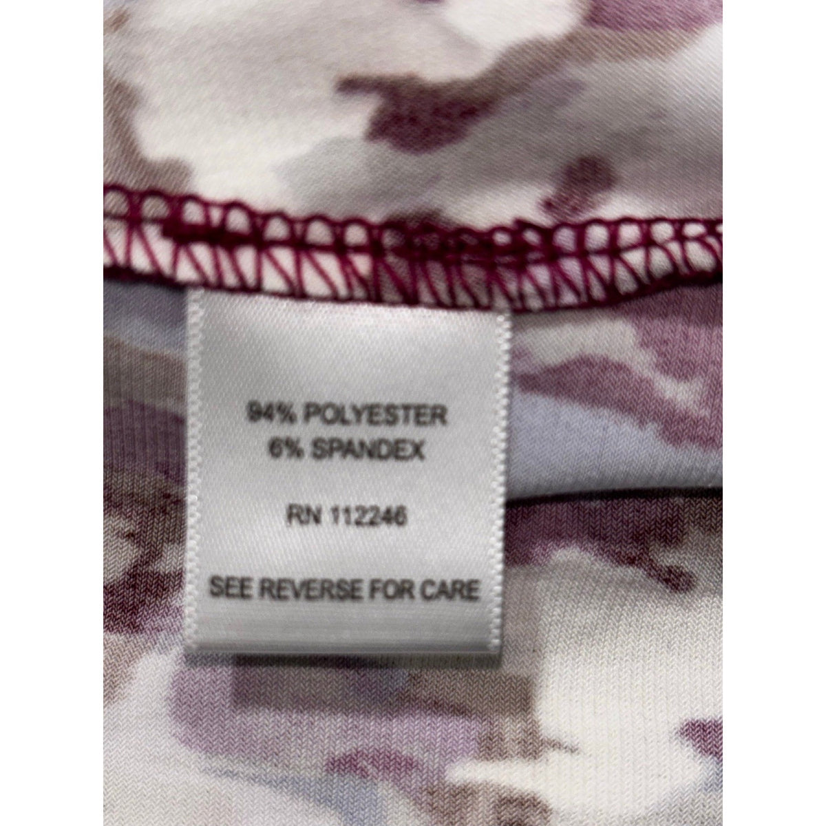 Sami & Jo L Womens Purple Floral Abstract V-Neck Short Sleeve Top Boho Casual