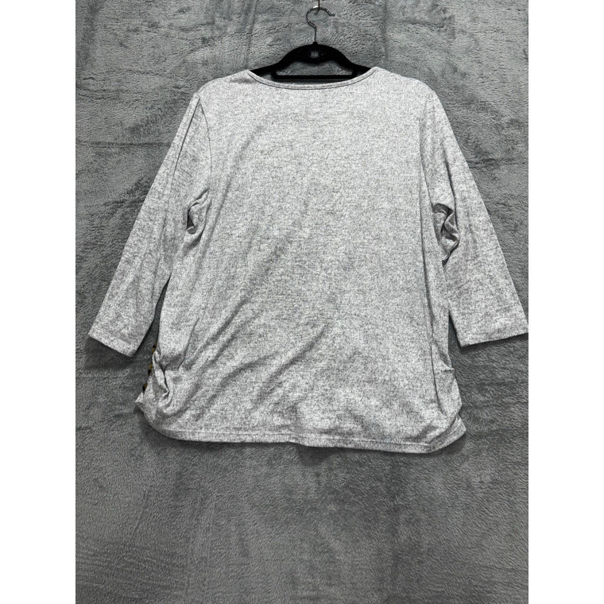 Retrelogy XL Womens Gray Paris Eiffel Tower Graphic 3/4 Sleeve Top Casual Cozy