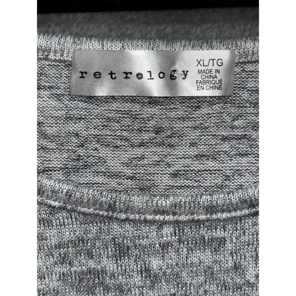 Retrelogy XL Womens Gray Paris Eiffel Tower Graphic 3/4 Sleeve Top Casual Cozy