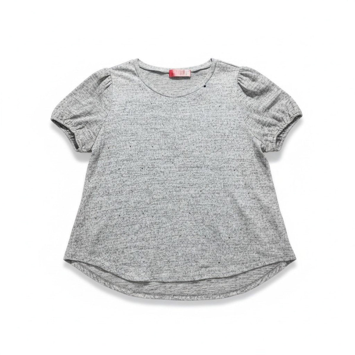 Simply Scarlett XL Gray Womens Rhinestone Embellished Tee Casual Cozy Boho