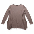 AGB Womens L Mauve Brown Long Sleeve Pullover Tunic Sweater Boho Casual Cozy
