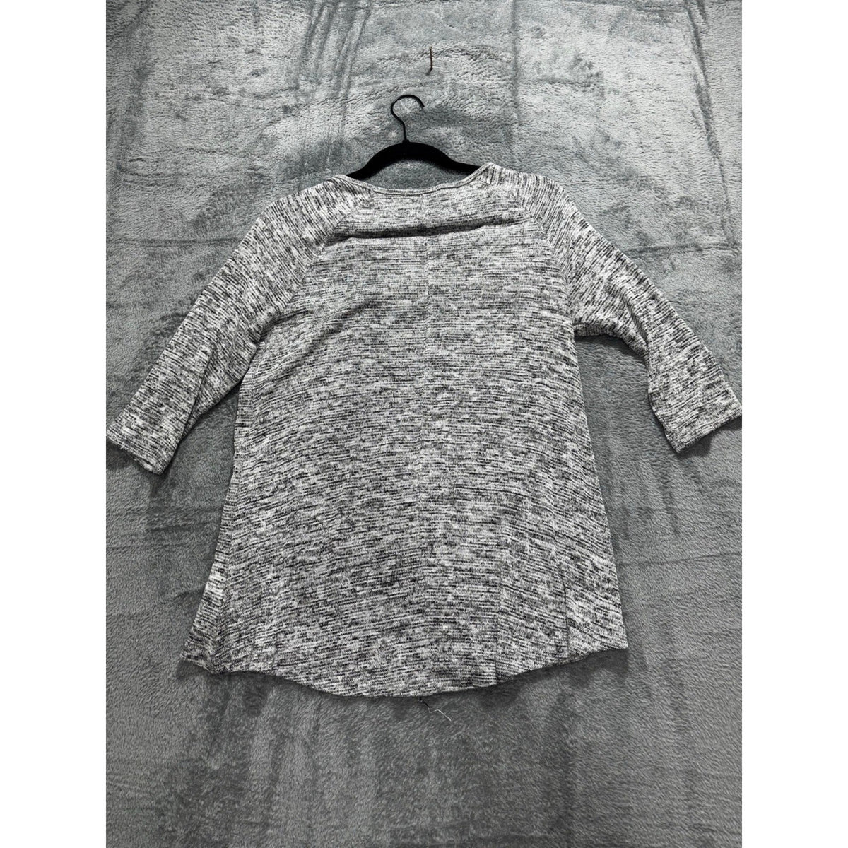 Oneworld Womens S Gray Sequin Panel Tunic Top Boho Casual Cozy Festival