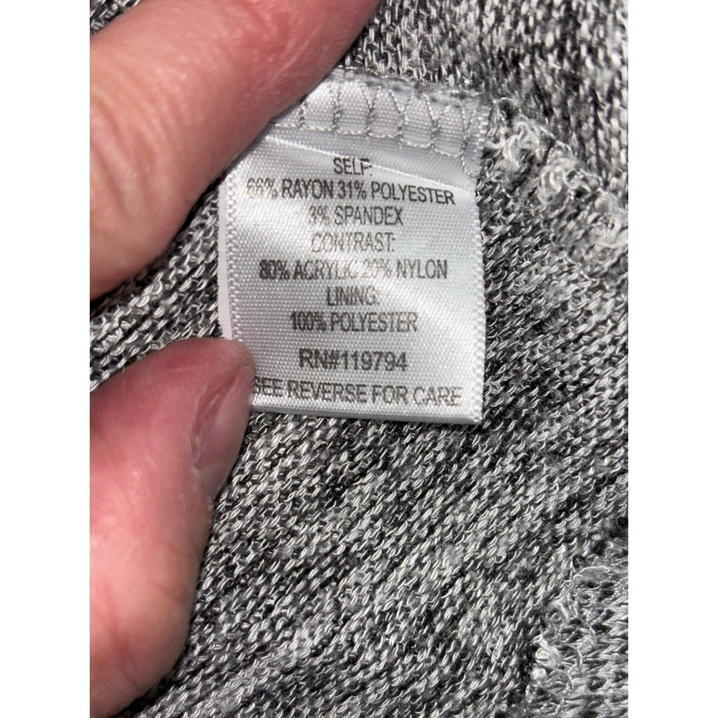 Oneworld Womens S Gray Sequin Panel Tunic Top Boho Casual Cozy Festival