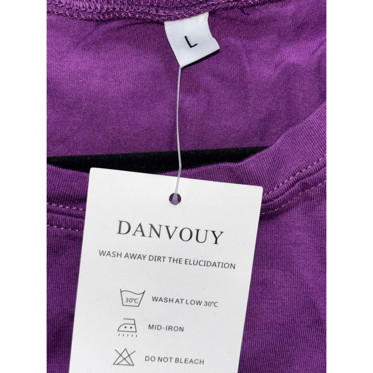 DANVOUY L Purple Womens Be Kind Graphic Tee Shirt Casual Cozy Boho