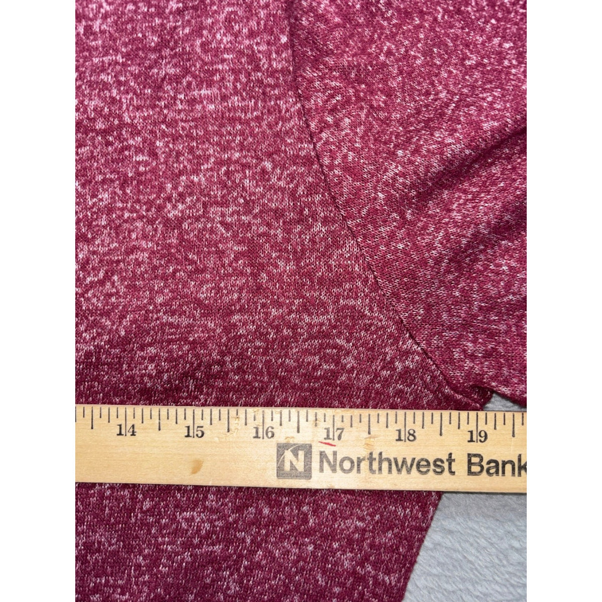 ALYX Womens L Burgundy Heather Ruffle Sleeve Top Boho Casual Cozy