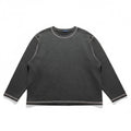 Architect XL Womens Dark Gray Heather Pink Contrast Stitch Crewneck Top Casual
