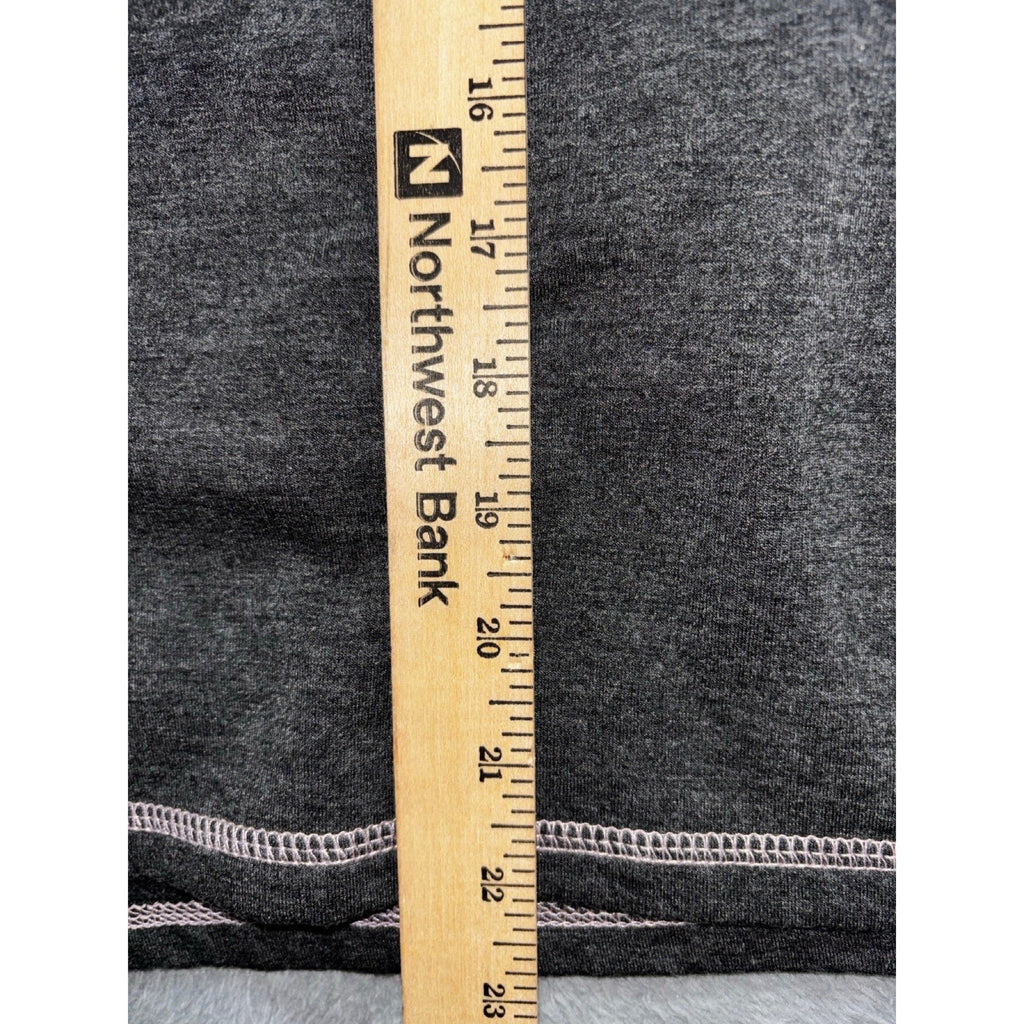Architect XL Womens Dark Gray Heather Pink Contrast Stitch Crewneck Top Casual
