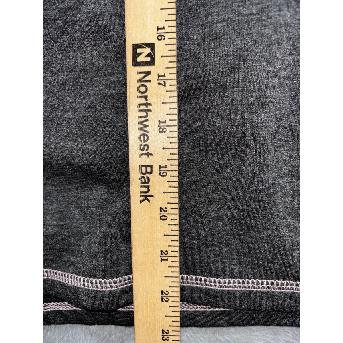 Architect XL Womens Dark Gray Heather Pink Contrast Stitch Crewneck Top Casual