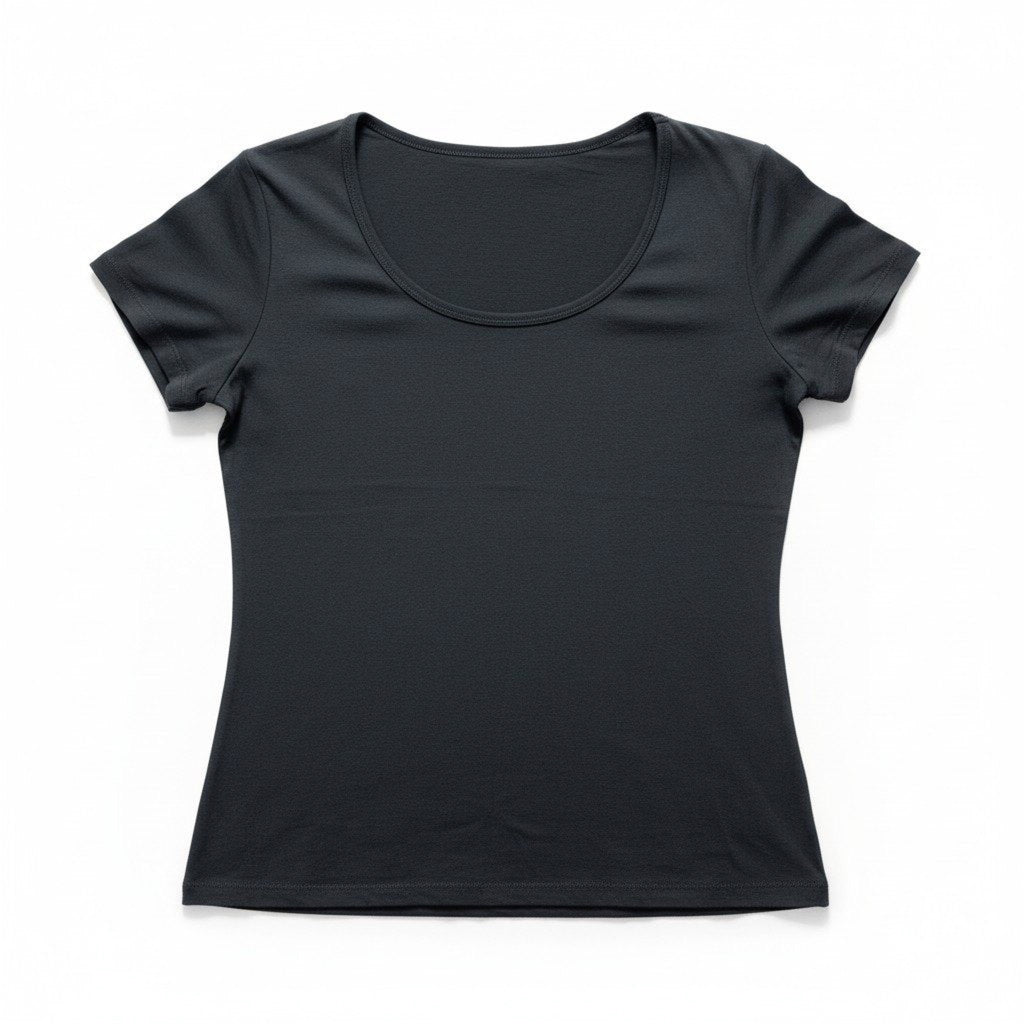 Architect XL Black Crewneck Tee Womens Casual Basic Cotton T-Shirt Boho New