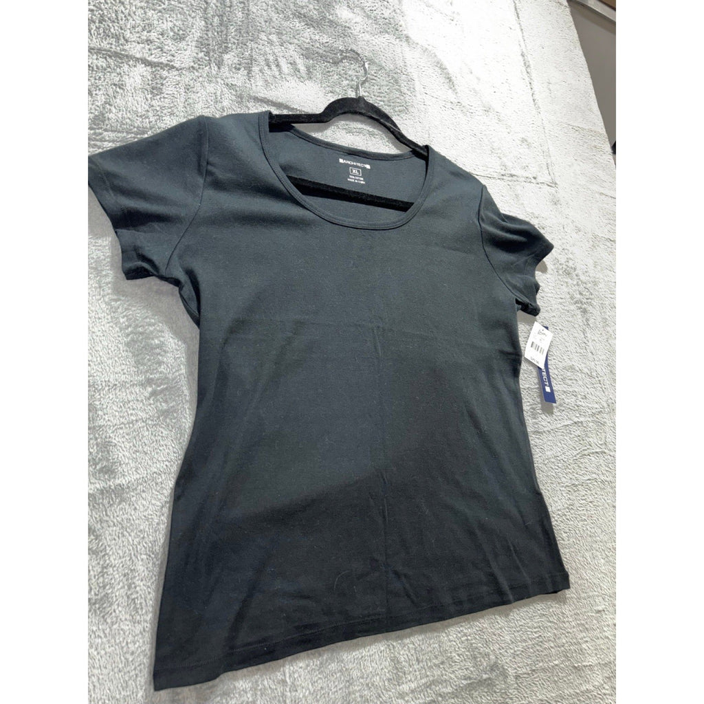 Architect XL Black Crewneck Tee Womens Casual Basic Cotton T-Shirt Boho New