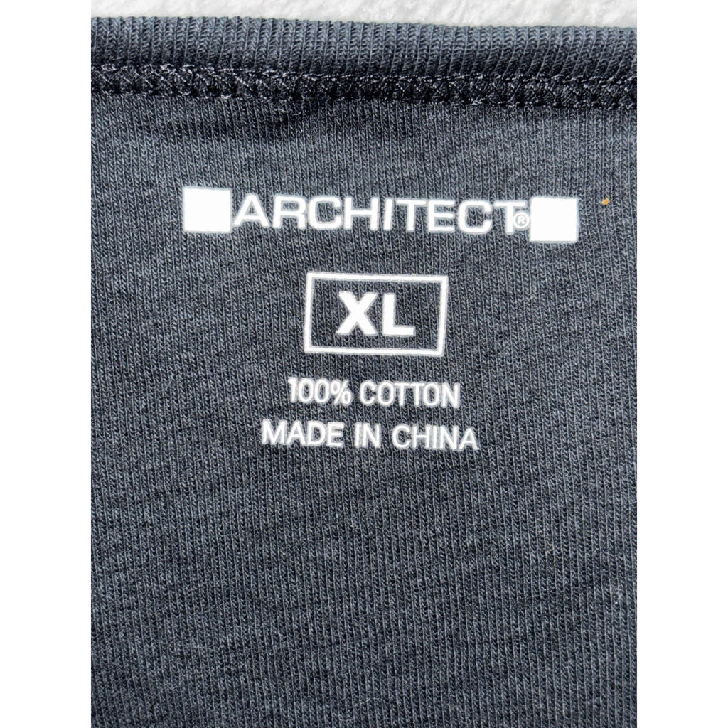 Architect XL Black Crewneck Tee Womens Casual Basic Cotton T-Shirt Boho New