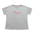 Juicy Couture Sport Womens XL Gray Pink Logo Crewneck Tee Casual Athleisure