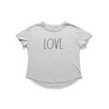 Rae Dunn XL Womens Gray Love Graphic Crewneck Tee Shirt Casual Cozy