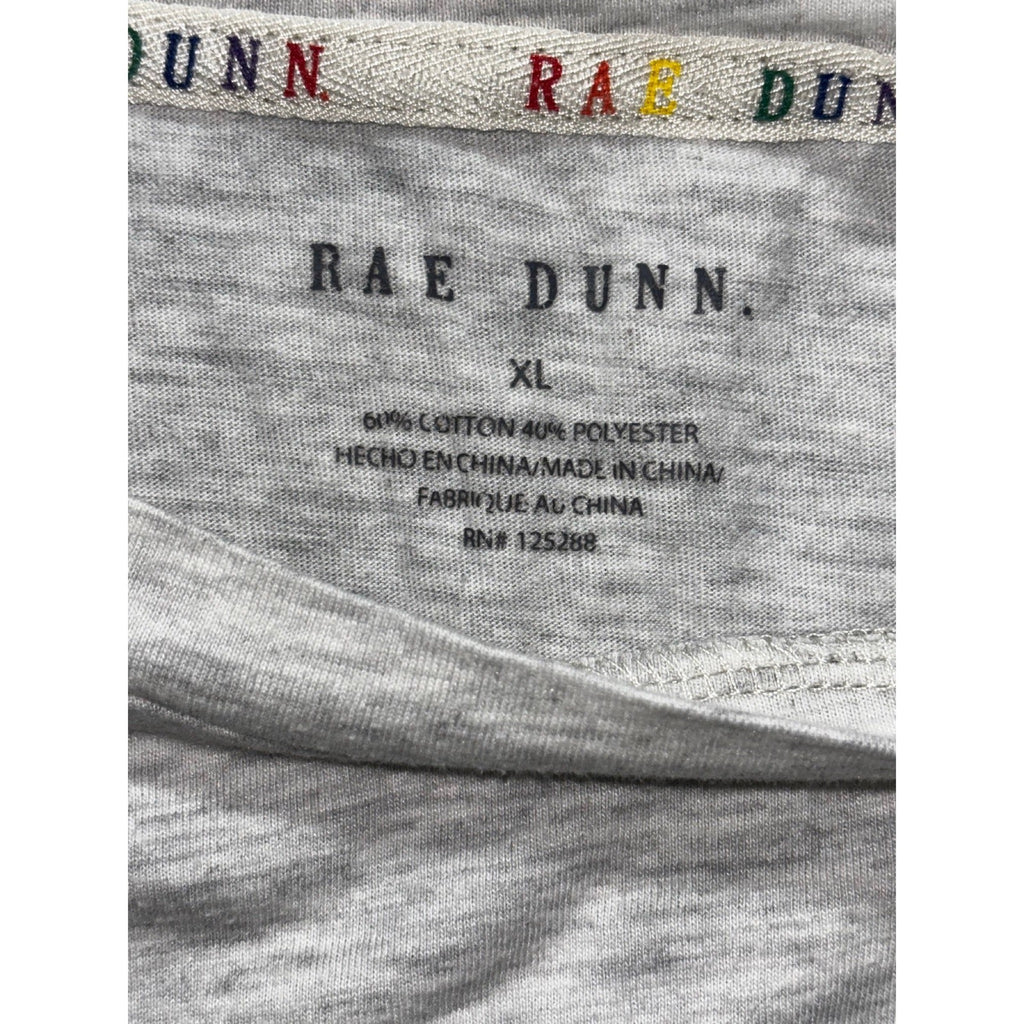 Rae Dunn XL Womens Gray Love Graphic Crewneck Tee Shirt Casual Cozy
