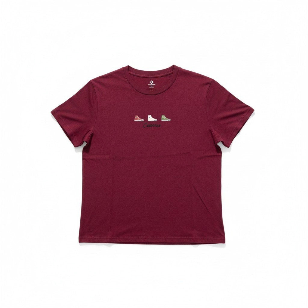 Converse XL Burgundy Graphic Crewneck Tee Shirt Casual Athleisure