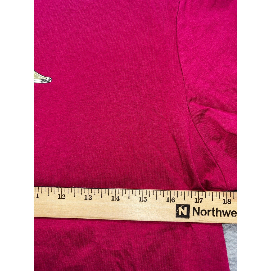 Converse XL Burgundy Graphic Crewneck Tee Shirt Casual Athleisure