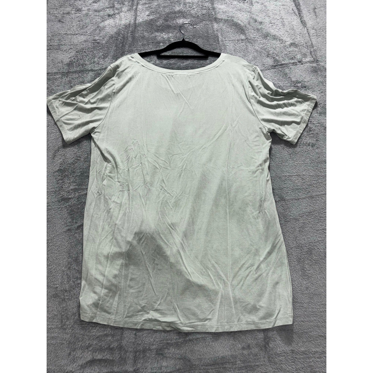Matty M XL Womens Sage Green Tie Front Tee Shirt Casual Boho Short Sleeve Top