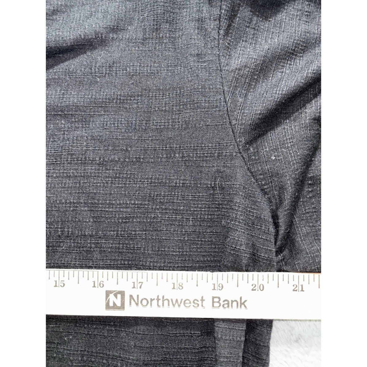 Weatherproof Vintage Womens XL Black Tie Hem Button Front Top Boho Casual Cozy
