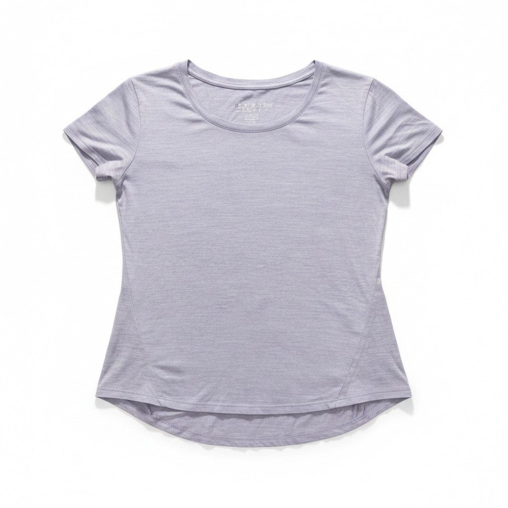 Starting Point L Lavender Womens Performance Tee Crewneck Athleisure Casual