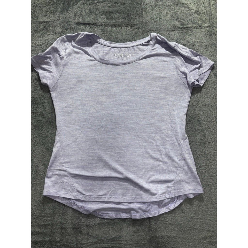 Starting Point L Lavender Womens Performance Tee Crewneck Athleisure Casual