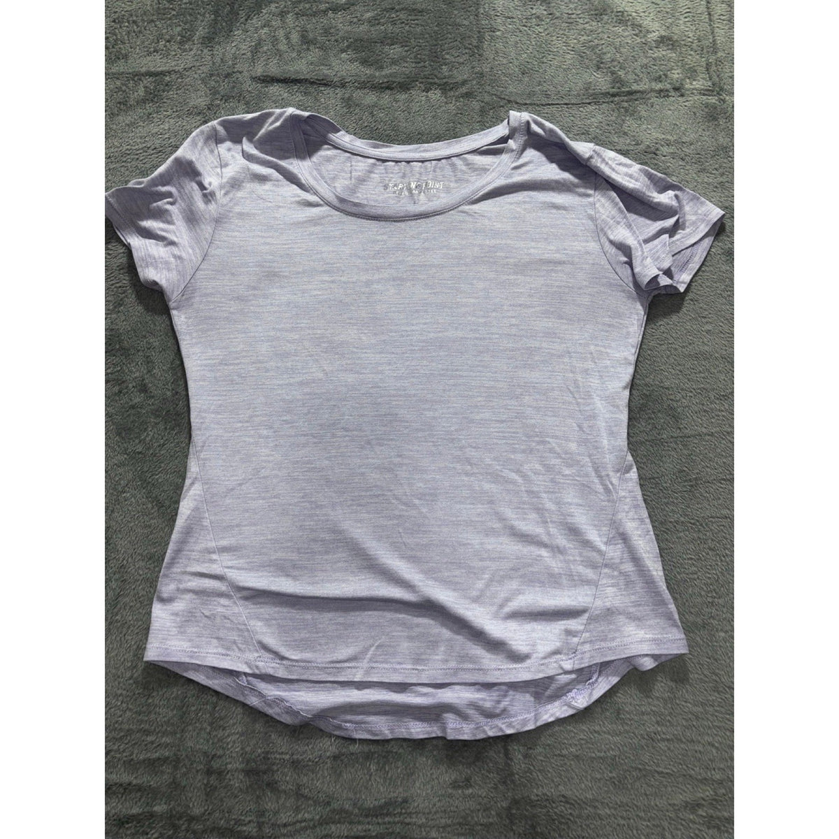 Starting Point L Lavender Womens Performance Tee Crewneck Athleisure Casual