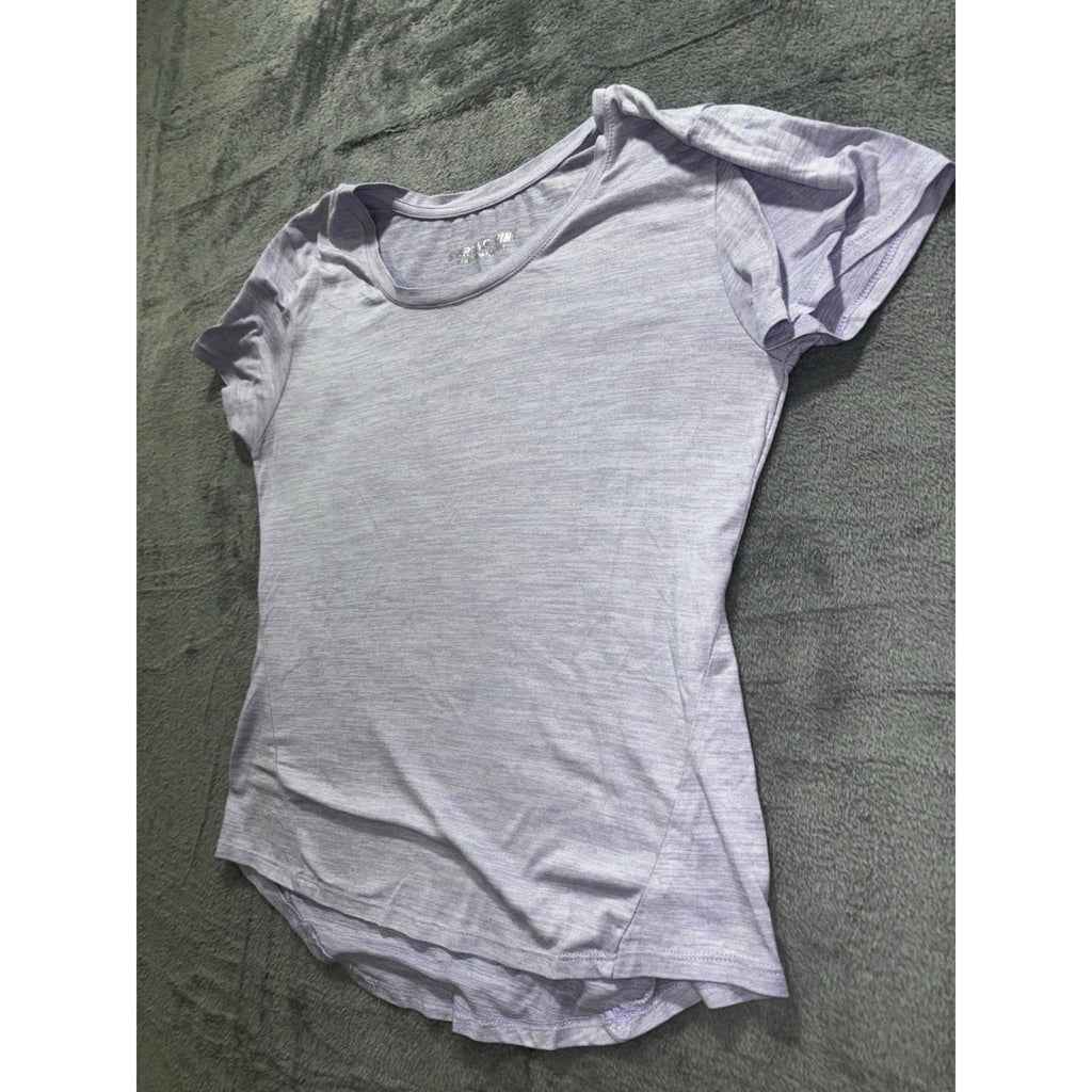 Starting Point L Lavender Womens Performance Tee Crewneck Athleisure Casual