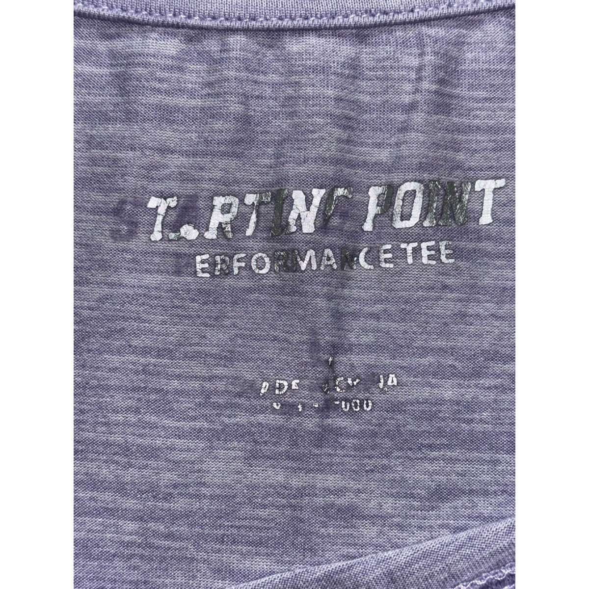 Starting Point L Lavender Womens Performance Tee Crewneck Athleisure Casual