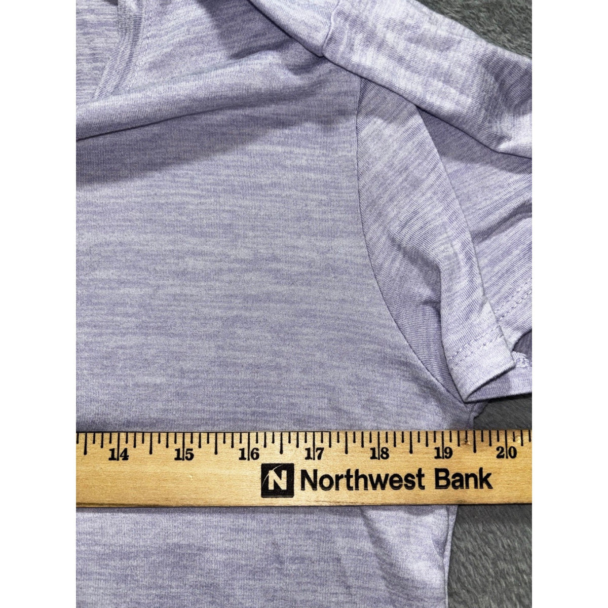 Starting Point L Lavender Womens Performance Tee Crewneck Athleisure Casual