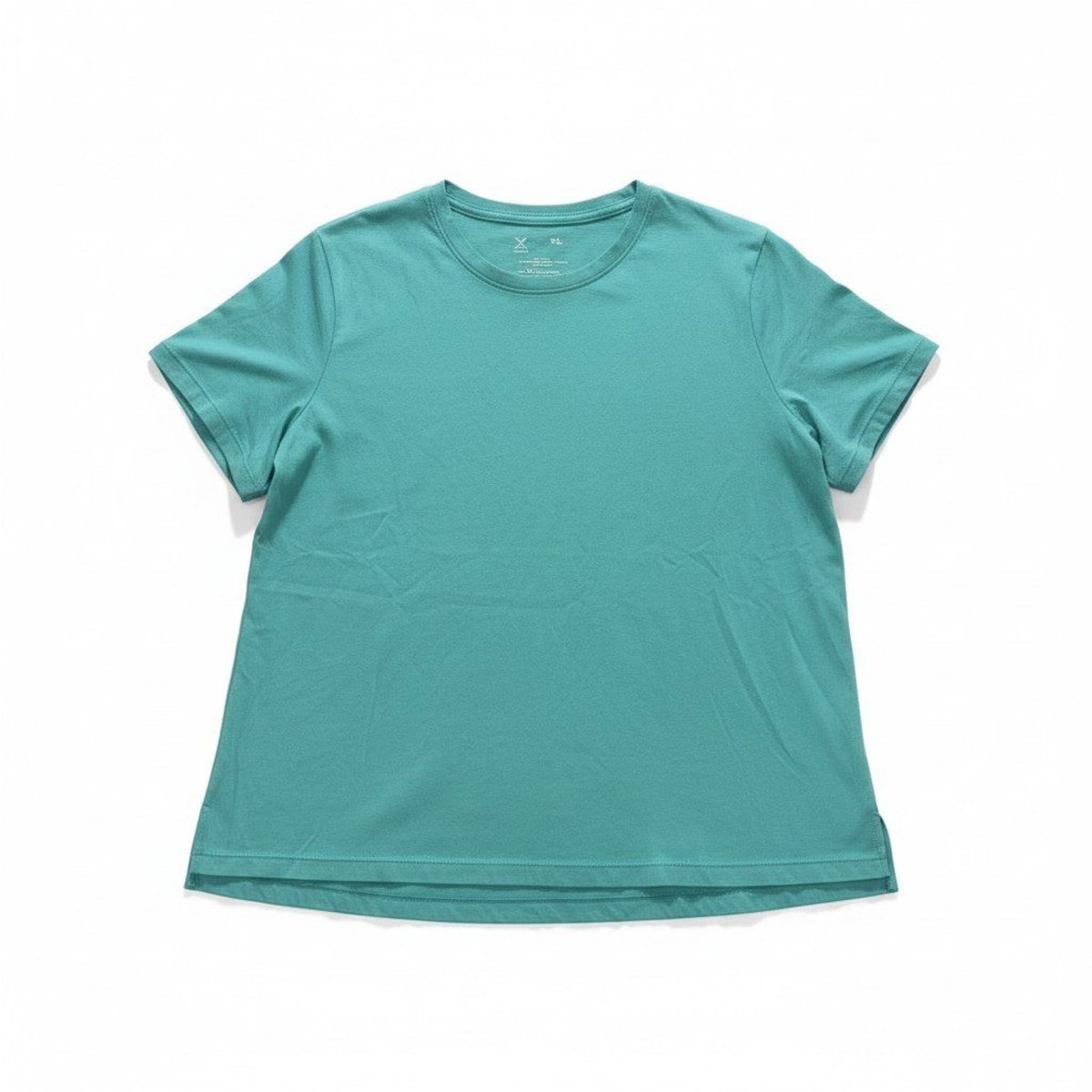 Xersion XL Teal Crewneck Tee Womens Casual Athleisure Short Sleeve Shirt
