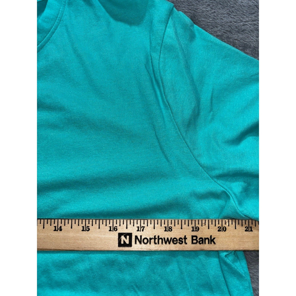 Xersion XL Teal Crewneck Tee Womens Casual Athleisure Short Sleeve Shirt