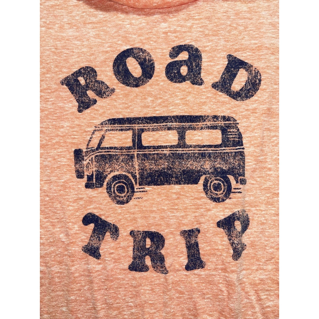 Modern Canvas XL Peach Womens Road Trip Van Graphic Tee Casual T-Shirt