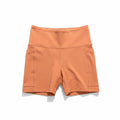 Old Navy Womens S Orange Powersoft High Rise Bike Shorts Athleisure Casual