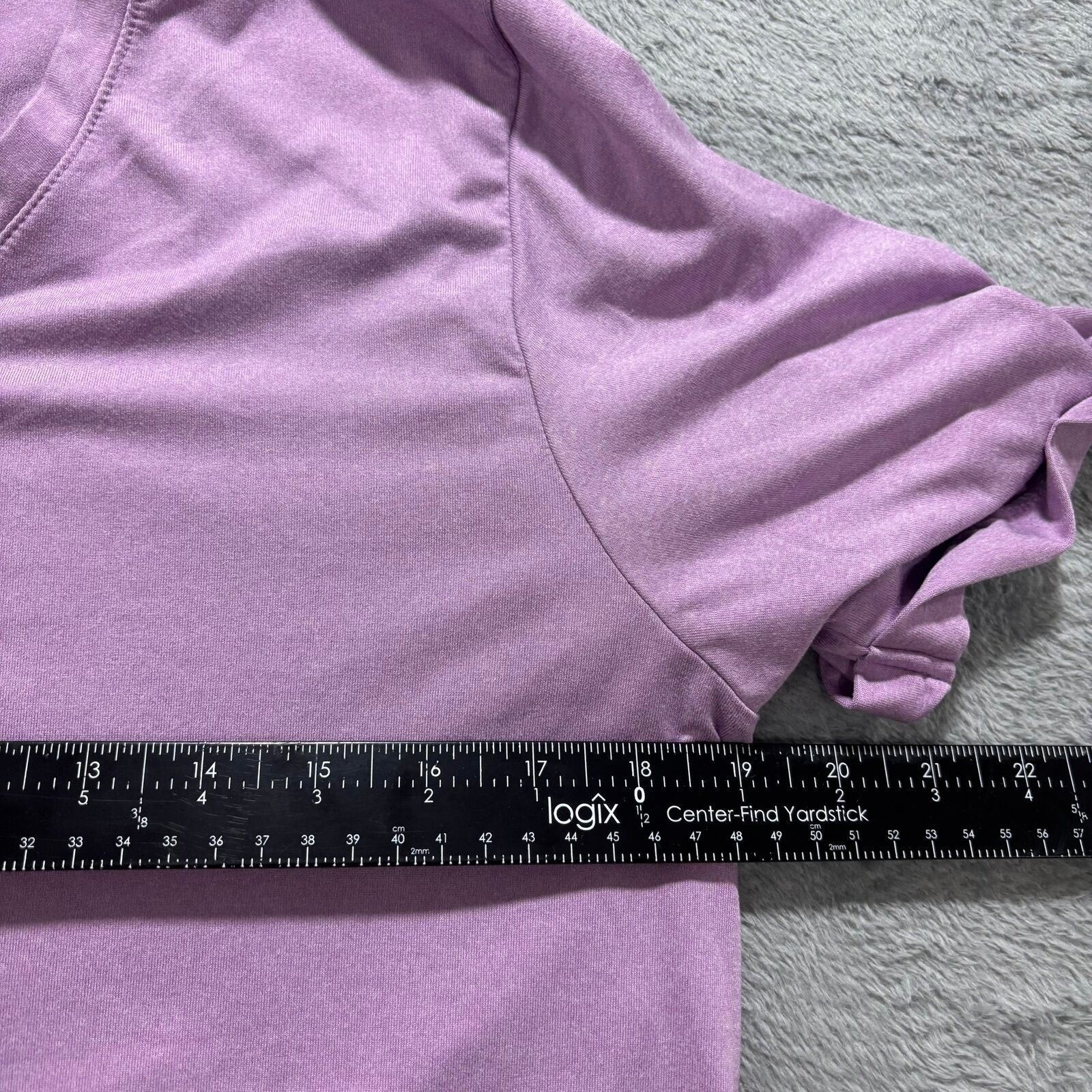 32 Degrees Womens L Purple V-Neck Short Sleeve Sleep Shirt Casual Athleisure