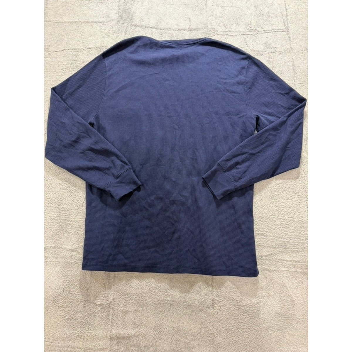 Polo Ralph Lauren Mens XL Navy Waffle Knit Thermal Sleepwear Top Crest Logo RLPC