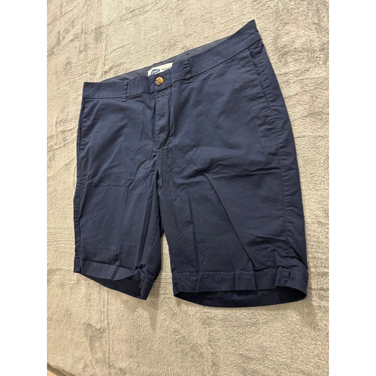 Old Navy Womens 16 Navy Blue Everyday Short Chino Casual Preppy