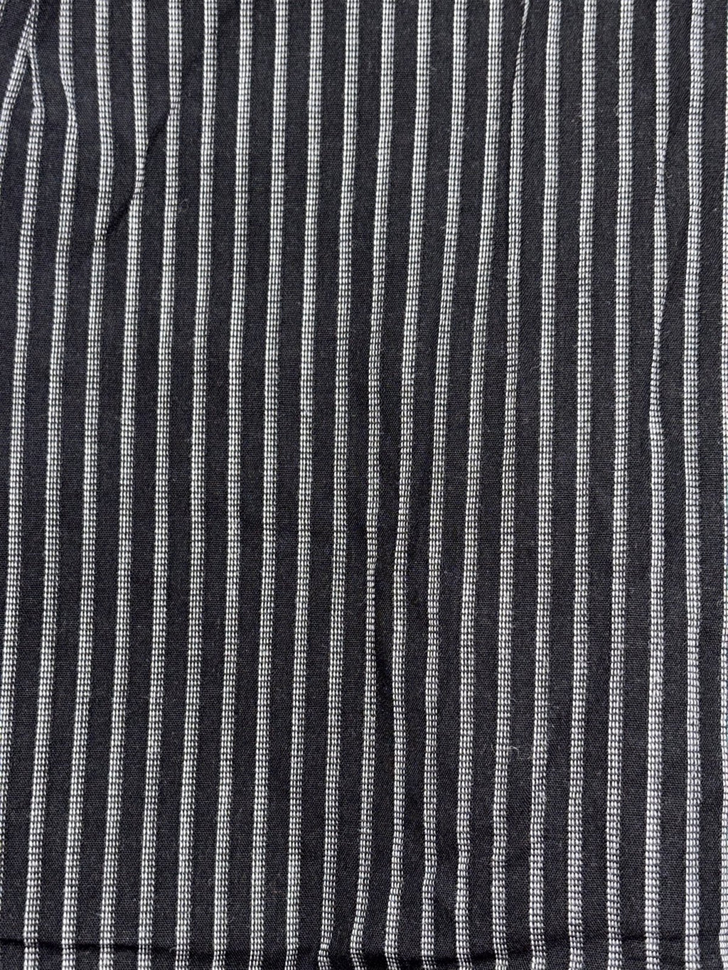 BCBG Attitude Mens L 16 1/2 34/35 Black Striped Long Sleeve Button Up Shirt