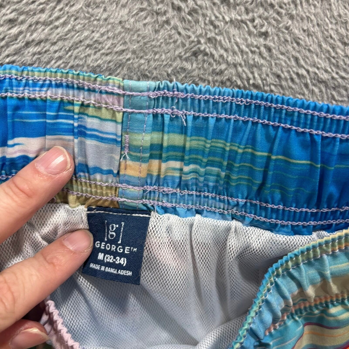 George M Multicolor Swim Trunks Mens Festival Casual Beach Shorts