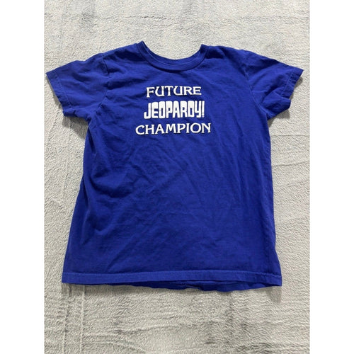 American Apparel Kids Future Jeopardy Champion Graphic T-Shirt Blue Size 10
