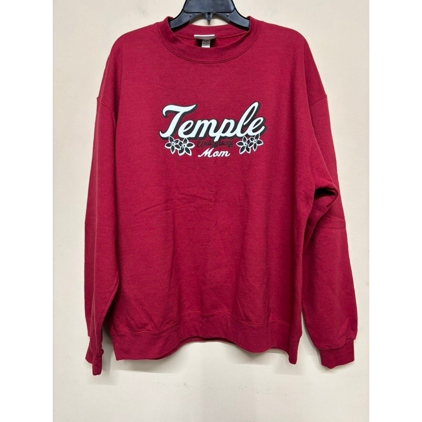 Champion Eco Temple University Mom College Crewneck Sweatshirt Women's XL Red