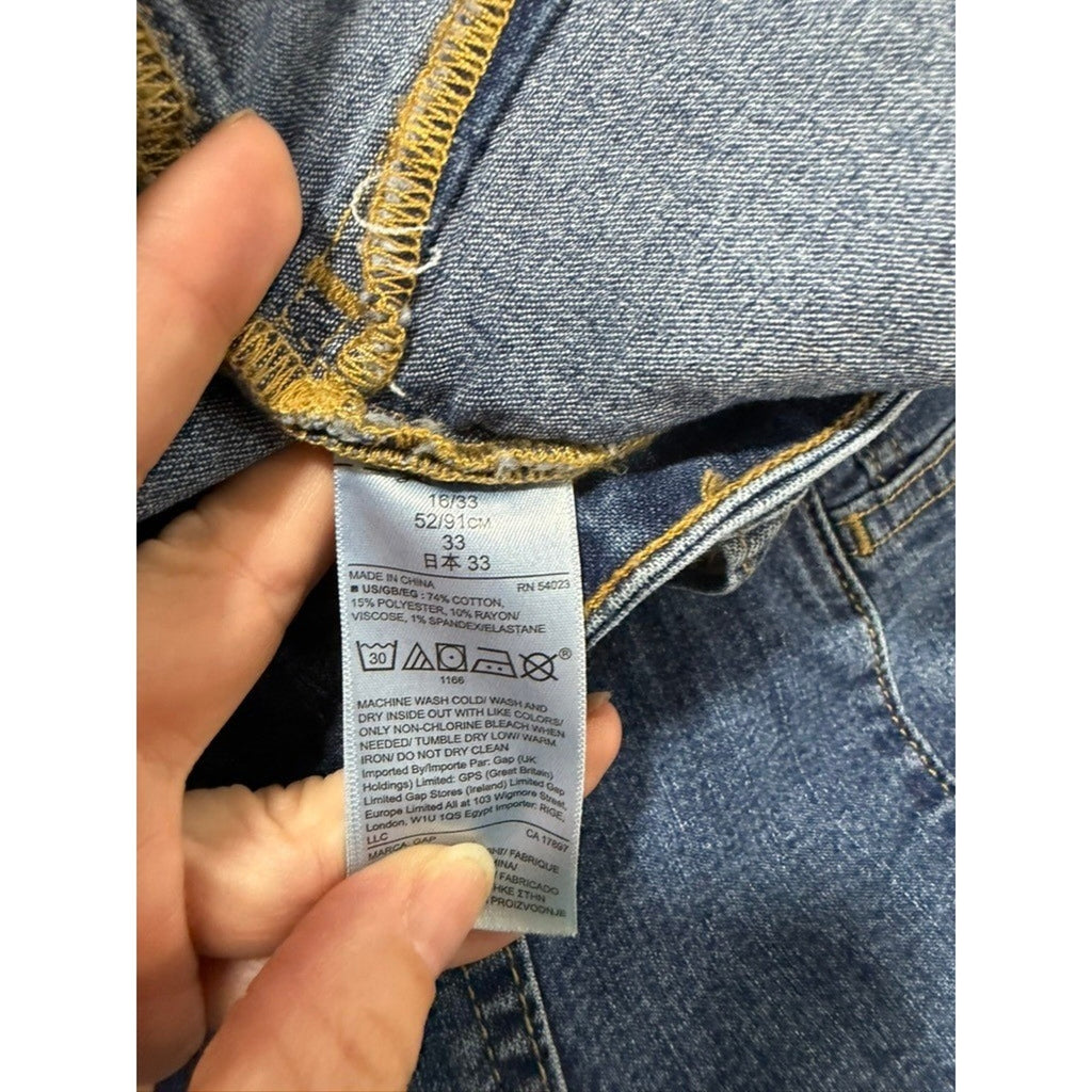 Gap Denim Legging Womens 16/33 Medium Wash Blue Mid Rise Skinny Stretch Jeans