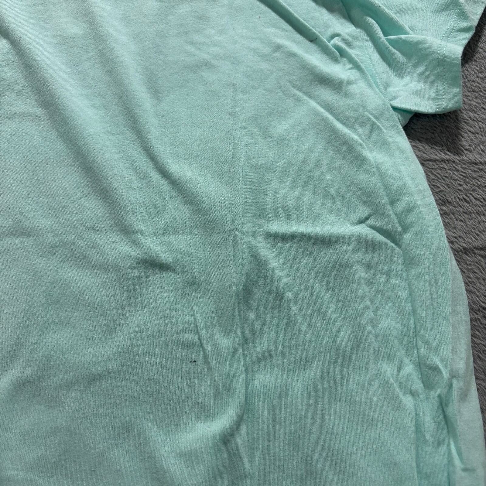Peanuts Hybrid Womens XL Mint Green Snoopy Graphic T-Shirt Casual Vintage Style