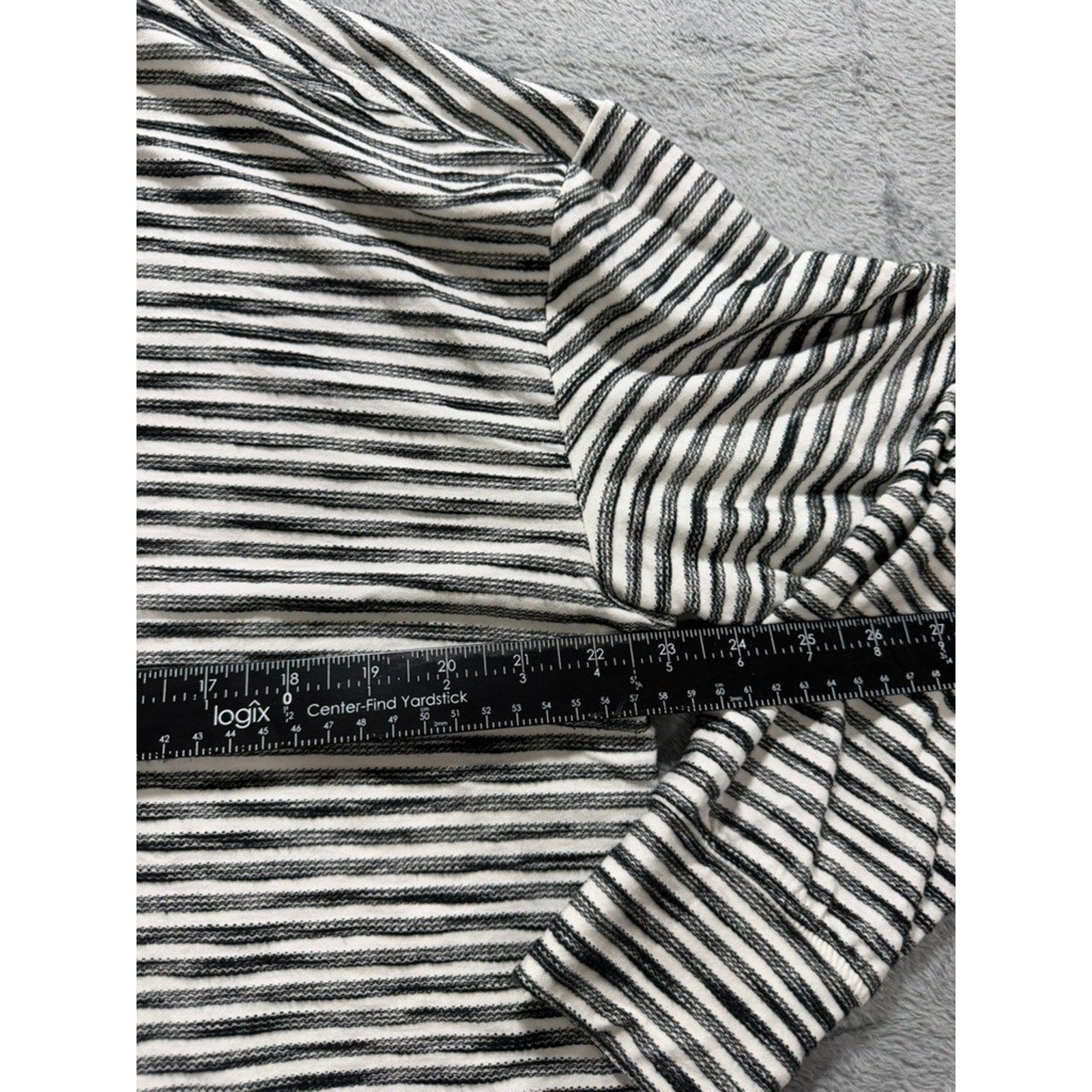 Coastal Comfort Striped Long Sleeve Top Womens XXL Stretch Casual Soft