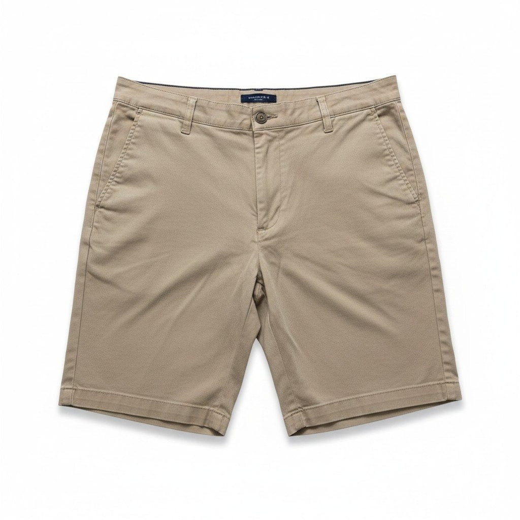 Nautica 34W Tan Chino Shorts Classic Fit Casual Preppy Mens